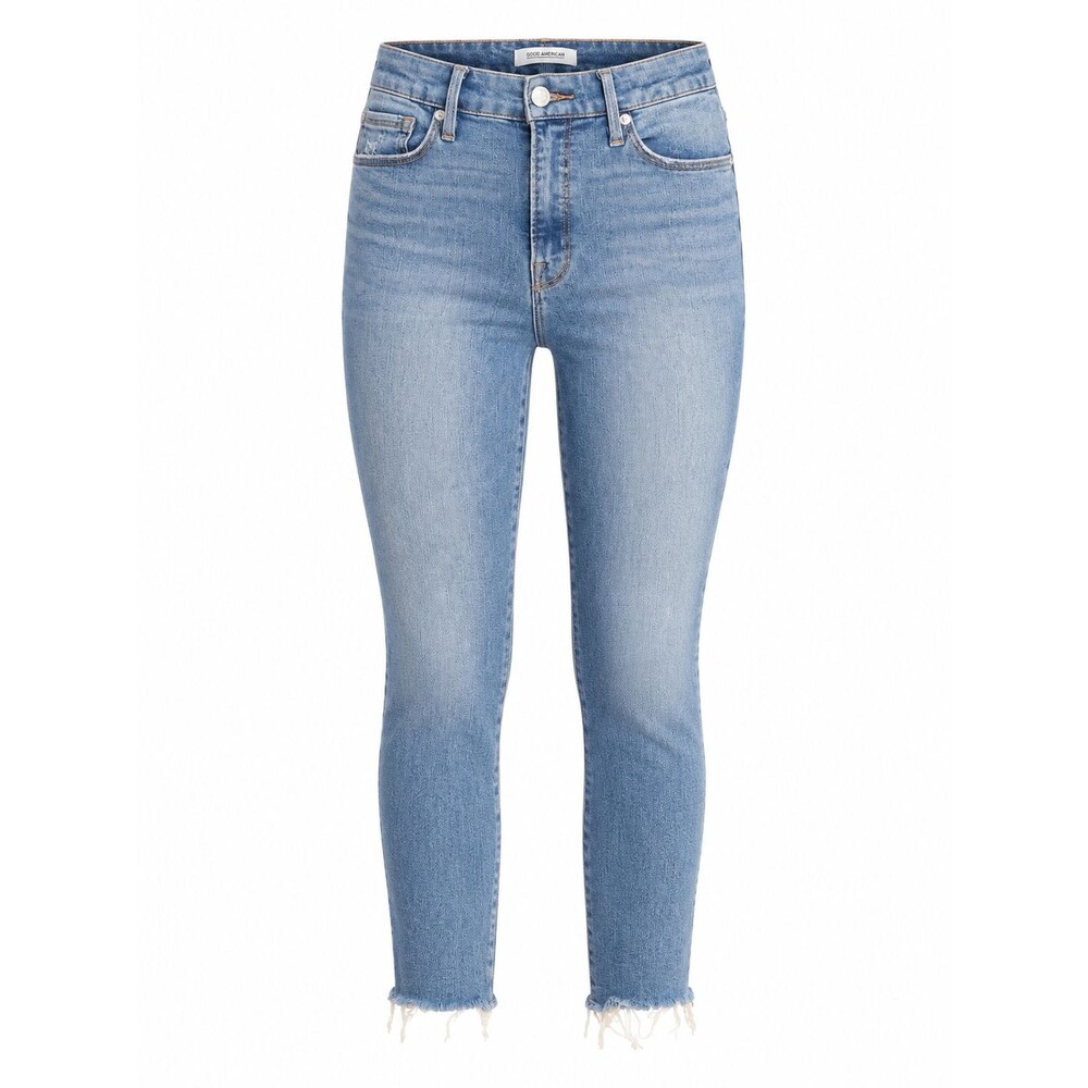 Good American Good Legs Crop Raw Hem Jeans – Size 6